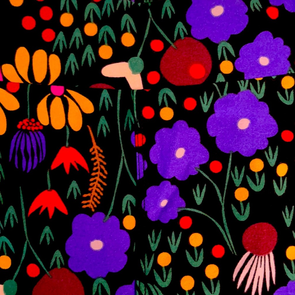 NWOT girls lularoe leggings size L/XL black floral